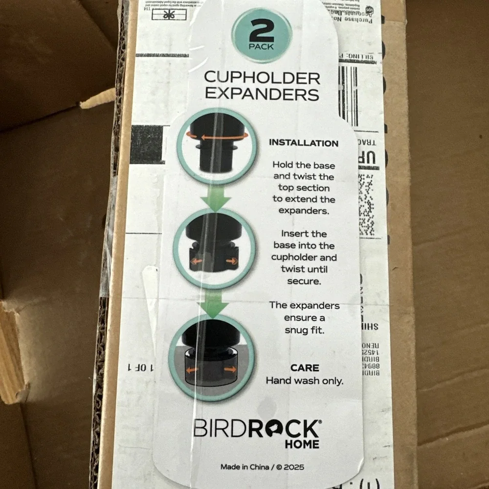 BirdRock Cupholder Expanders -‎ Black 2-pack